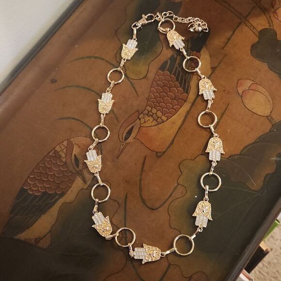 Hamsa Protection Blessings Necklace - Picture 2 of 6